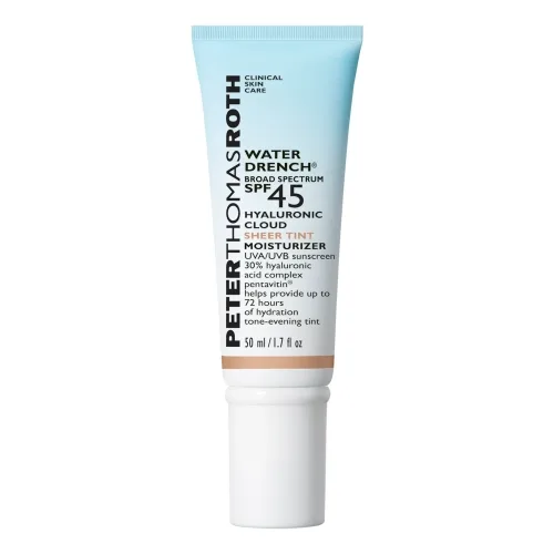 Зволожувальний сонцезахисний крем-тінт із SPF 45 PETER THOMAS ROTH Water Drench Broad Spectrum SPF 45 Hyaluronic Cloud Sheer Tint Moisturizer — обʼєм