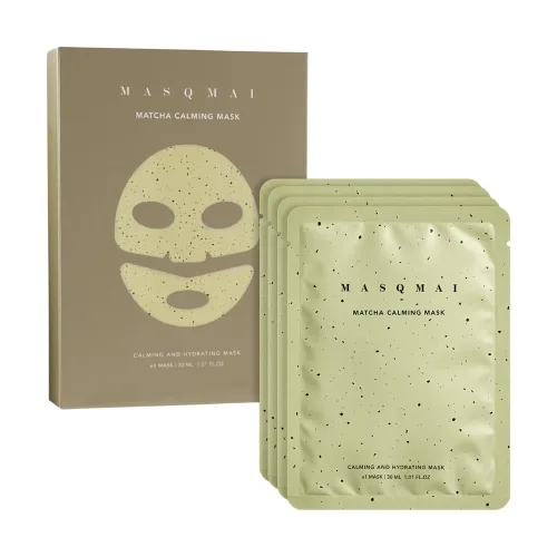 Набір заспокійливих гідрогелевих масок для обличчя MASQMAI Matcha Calming Mask Set — обʼєм 30 мл