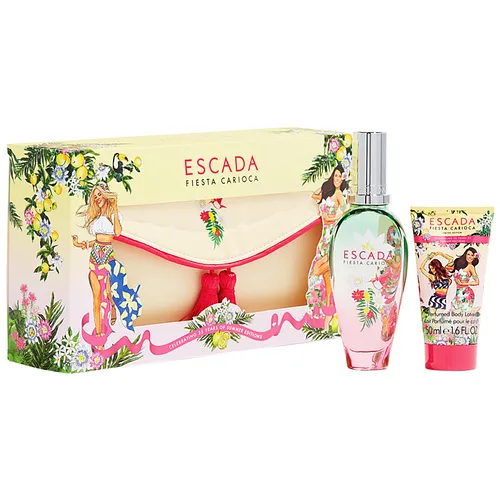 Жіночий подарунковий набір Escada Fiesta Carioca туалетна вода 50ml + лосьйон для тіла 50ml, фруктовий аромат
