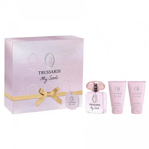 Жіночий подарунковий набір Trusardi My Scent туалетна вода 30ml + лосьйон 2*30ml, ніжний квітковий аромат