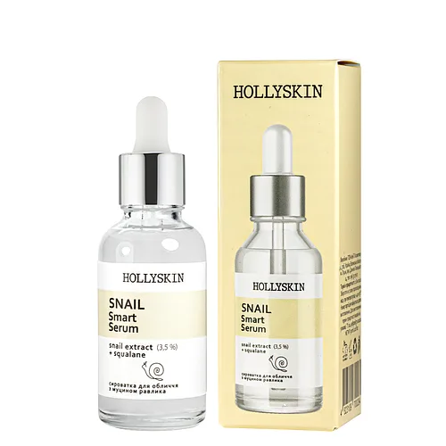 Сироватка для обличчя Hollyskin Snail Smart Serum з муцином равлика 30 мл