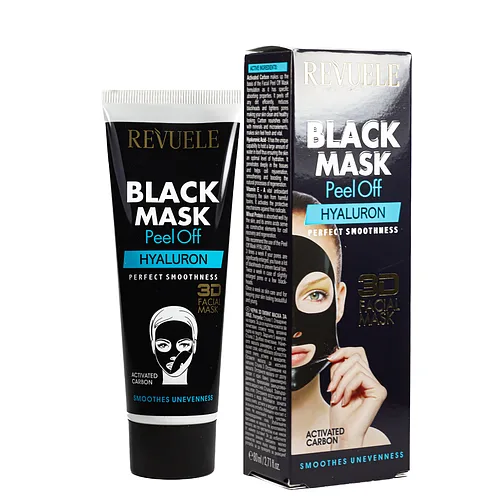 Маска для обличчя відлущувальна Revuele 3D Facial Peel Off Hyaluron Black Mask 80 мл