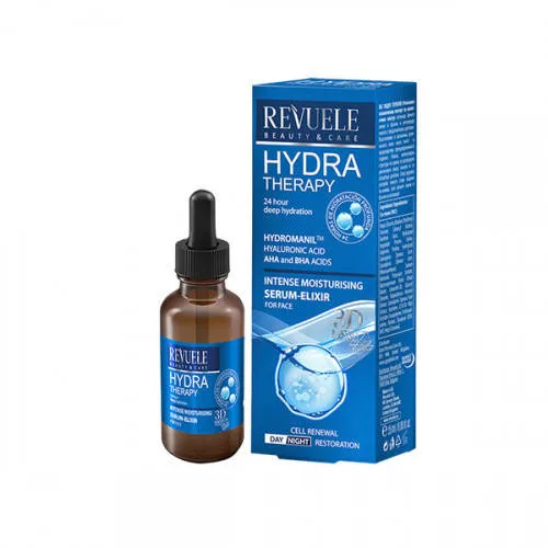 Сироватка-еліксир для обличчя Revuele Hydra Therapy Intense зволожуюча, 25 мл
