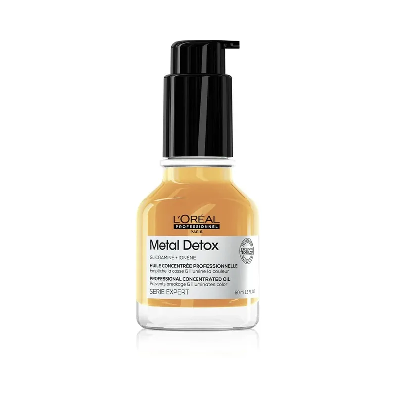 L'Oreal Professionnel Serie Expert Metal Detox Oil Професійна олійка для зменшення ламкості всіх типів волосся та небажаної зміни кольору 50 мл.