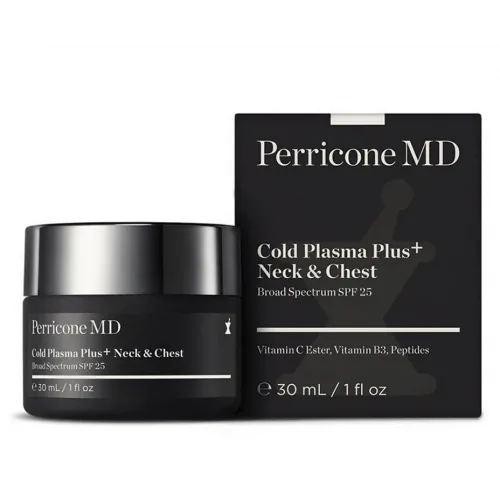 Антивіковий крем-сироватка для шиї та грудей з широким спектром SPF 25 - Perricone MD Cold Plasma + Neck &amp; Chest