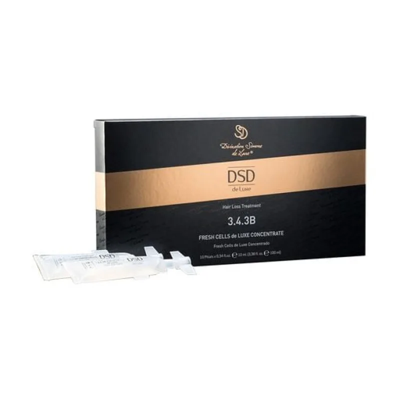 Концентрат DSD de Luxe 3.4.3.В Fresh Cells De Luxe Wondercell Concentrate для зниження випадіння волосся та стимуляції їх росту, 10*10 мл