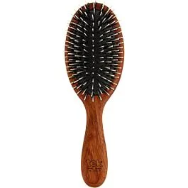MP oval brush in red wood with ecological and nylon bristles