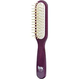 Rectangular brush in lacquered violet
