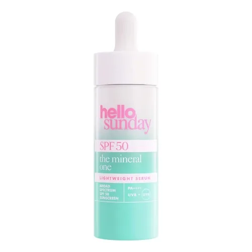 Мінеральна сонцезахисна сироватка SPF 50 зі скваланом HELLO SUNDAY The Mineral One SPF 50 Lightweight Serum with Squalane — обʼєм 30 мл