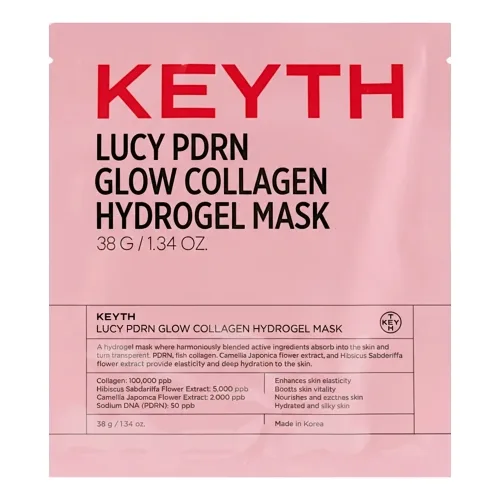 Гідрогелева маска для пружності та сяйва шкіри KEYTH Lucy PDRN Glow Collagen Hydrogel Mask