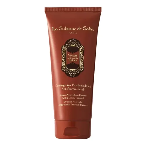 Скраб для тіла з протеїнами шовку Аюрведичний LA SULTANE DE SABA Silk Protein Scrub Oriental Ayurvedic — обʼєм 200 мл