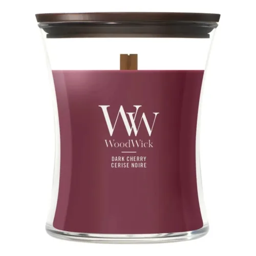 Ароматична свічка з ароматом темної вишні WOODWICK Medium Dark Cherry — вага 275 г