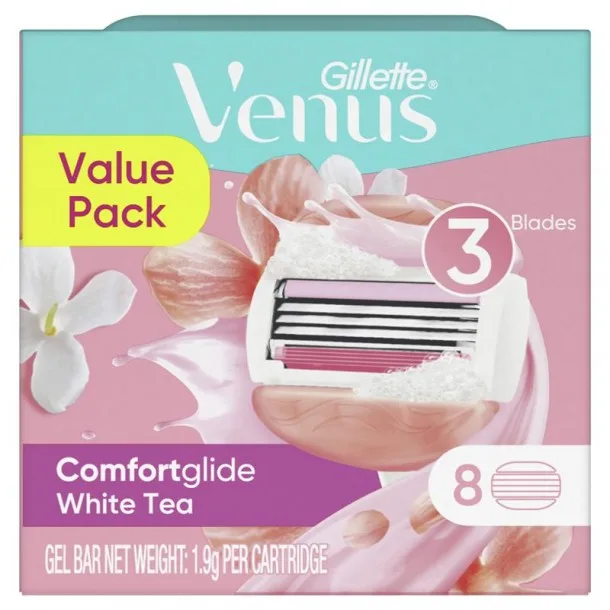 Змінні Касети для Гоління Джилет Венус Комфорт Глейд Спа Бриз - Gillette Venus Comfortglide Spa Breeze Big Package XL 8 cassettes