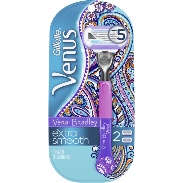 Бритва Жіноча Gillette Venus Extra Smooth Vera Bradley (2 змінних картриджа)