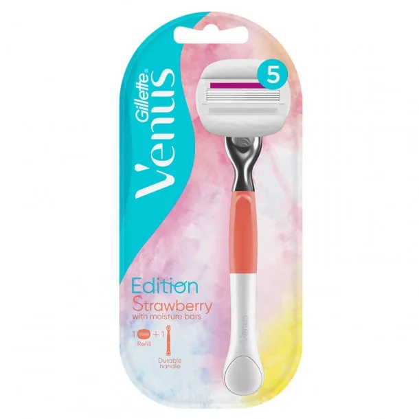 Бритва Жіноча Gillette Venus Strawberry Edition (1 змінний картридж)
