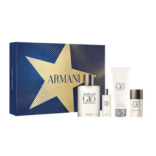 Чоловічий подарунковий набір Giorgio Armani Acqua di Gio Pour Homme, свіжий цитрусовий морський аромат