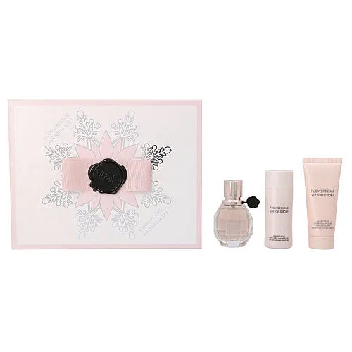 Жіночий подарунковий набір Viktor & Rolf Flowerbomb парфумована вода 30ml + крем 40ml + гель 50ml