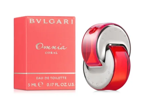 Мініатюра жіночих брендових парфумів Bvlgari Omnia Coral 5 мл оригінал, ніжний квітковий фруктовий аромат