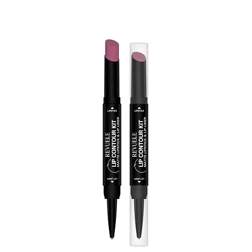 Помада матова з олівцем для губ 2 в 1 Revuelle Lip Contour Kit тон 03 Сливова, 1,8 + 0,2 г