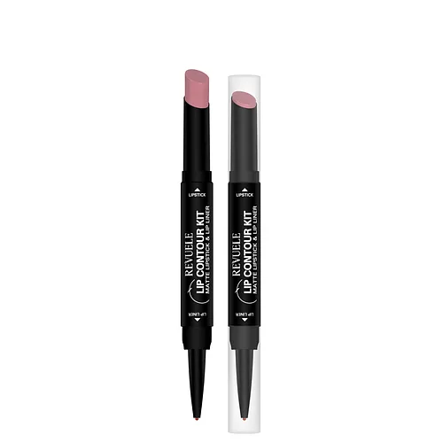 Помада матова з олівцем для губ 2 в 1 Revuelle Lip Contour Kit тон 04 Рожевий, 1,8+0,2 г