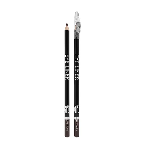 Олівець для очей дерев'яний з точилкою Jovial Luxe Eye Liner № 202 Матовий Taupe Сіро-коричневий