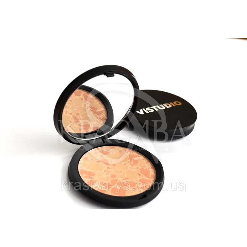 Vistudio Compact Face Powder Palladio Effect - Пудра компактна "Палладіо" з дзеркалом, 15 г
