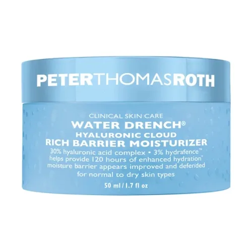 Живильний крем для обличчя для відновлення бар'єру шкіри PETER THOMAS ROTH Water Drench® Hyaluronic Cloud Rich Barrier Moisturizer — обʼєм 50 мл