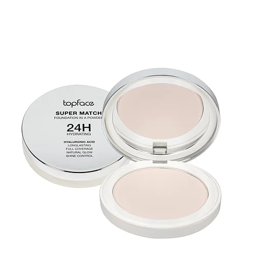 Пудра для обличчя Topface Super Match Foundation зволожуюча 10 г, 01 Light Porcelian