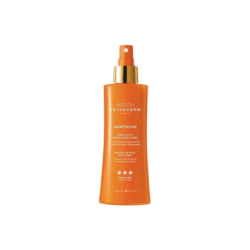 Institut Esthederm Adaptasun Protective Milky Body Spray Strong Sun Сонцезахисний спрей для обличчя та тіла під час засмаги з високим ступенем захисту 150 мл