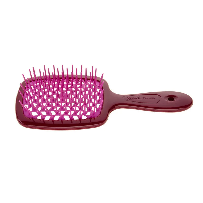 Щітка для волосся Janeke Superbrush, бургундія з рожевим
