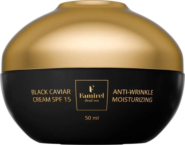 Famirel Black Caviar Зволожувальний крем для обличчя проти зморшок SPF 15