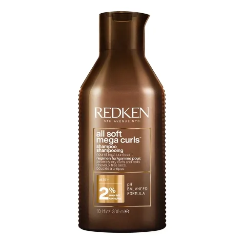 Зволожувальний шампунь для кучерявого волосся REDKEN All Soft Mega Curls Shampoo — обʼєм 300 мл