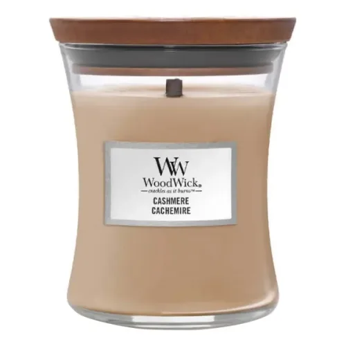 Ароматична свічка з ароматом айви, ірису та сандалу WOODWICK Mini Cashmere — вага 85 г