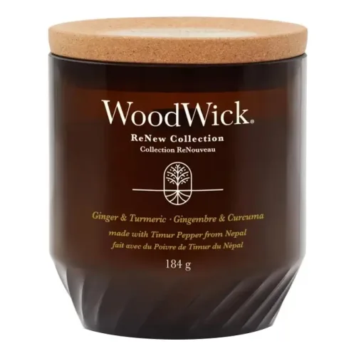Ароматична свічка з ароматом імбиру і куркуми WOODWICK ReNew Medium Ginger & Turmeric — вага 184 г