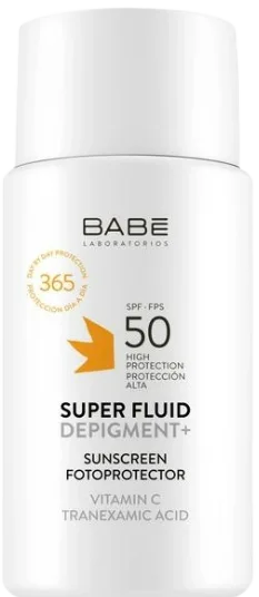 Babe Sun Сонцезахисний супер-флюїд депігментат + Вітамін С (SPF50+)