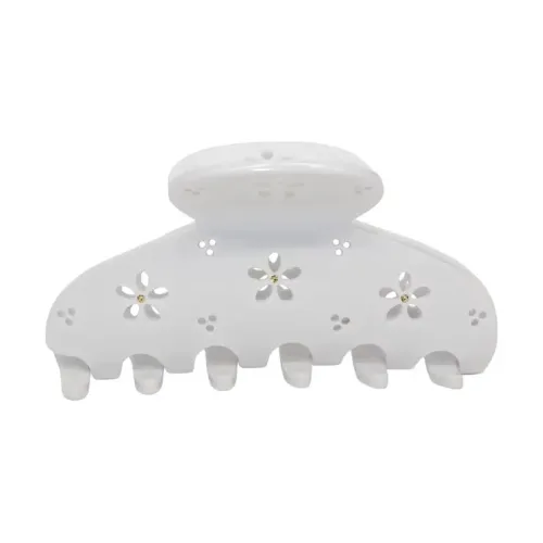 Заколка-краб для волосся EMI JAY Lil Effing Clip in Blanc Petal Eyelet