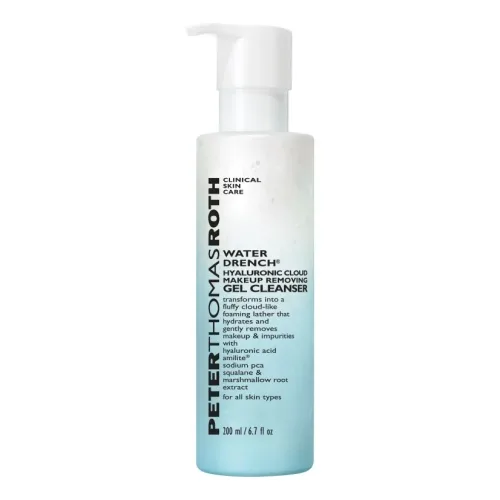 Зволожуючий гель для зняття макіяжу PETER THOMAS ROTH Water Drench® Hyaluronic Cloud Makeup Removing Gel Cleanser — обʼєм 200 мл