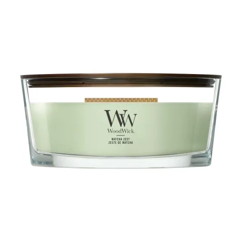 Ароматична свічка з ароматом цитрусових та зеленого чаю WOODWICK Ellipse Matcha Zest — вага 453 г