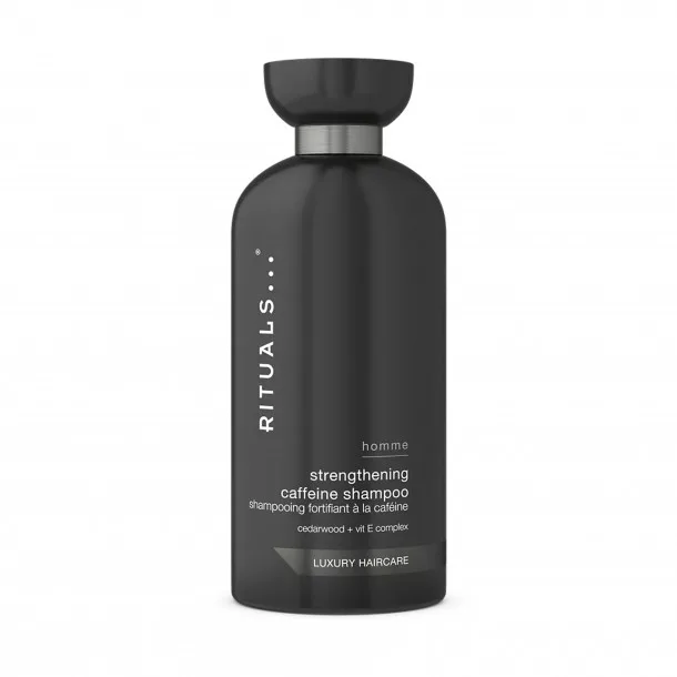 Балансуючий Чоловічий Шампунь Рітуалс Homme Shampoo - Rituals The Ritual of Homme Strengthening Caffeine Shampoo Shampooing Cedarwood + Vit E Complex 250 ml