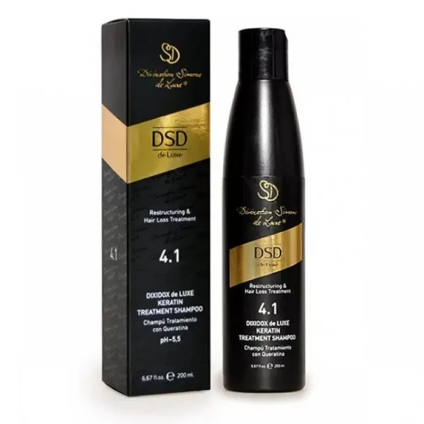 Відновлюючий Шампунь для Волосся з Кератином Диксидокс Де Люкс №4.1- Divination Simone De Luxe DSD De Luxe Dixidox DeLuxe Keratin Treatment Shampoo №4.1 pH 5.5 e 200 ml