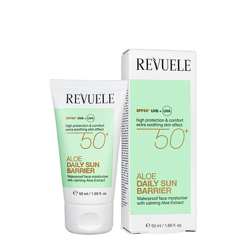 Revuele Aloe Daily Sun Barrier SPF 50+ заспокоюючий денний крем SPF 50+ 50 мл