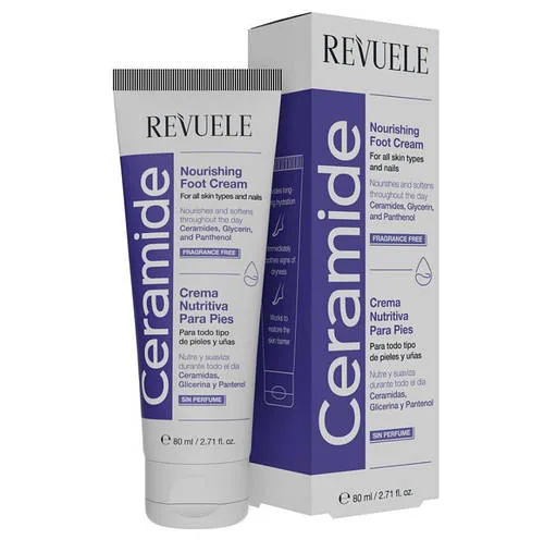 Крем для ніг та нігтів живильний Revuele Ceramide Nourishing Foot Cream з керамідами, 80 мл