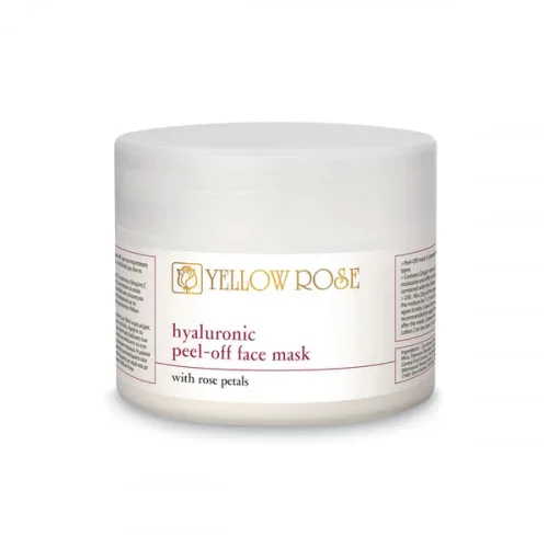 Альгінатна маска з гіалуроновою кислотою і пелюстками троянд - Yellow Rose Hyaluronic Peel-Off Face Mask with Rose Petals