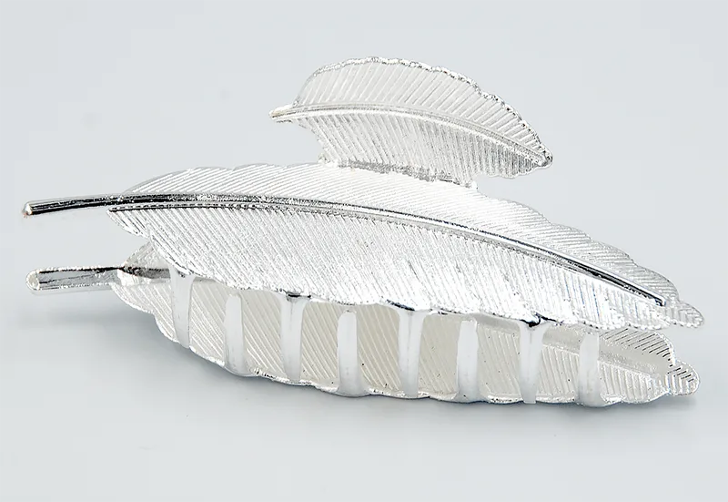 Violetta краб для волосся металевий листочок, 1шт
