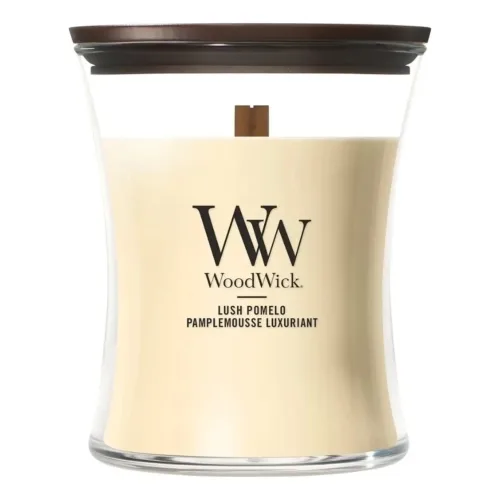 Ароматична свічка з ароматом грейпфруту WOODWICK Medium Lush Pomelo — вага 275 г