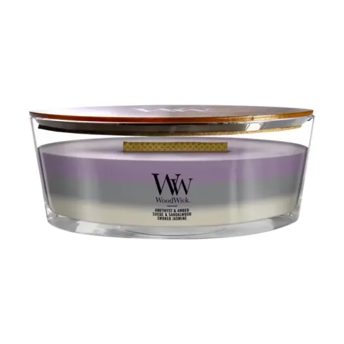 Ароматична свічка з тришаровим ароматом WOODWICK Ellipse Trilogy Amethyst Sky — вага 453 г