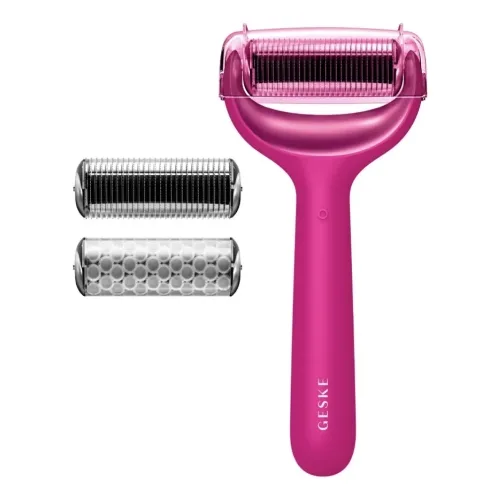 Електронний ролик для обличчя та тіла з мікроголками 8 в 1 GESKE MicroNeedle Face & Body Roller 8 in 1 — відтінок Magenta Magenta