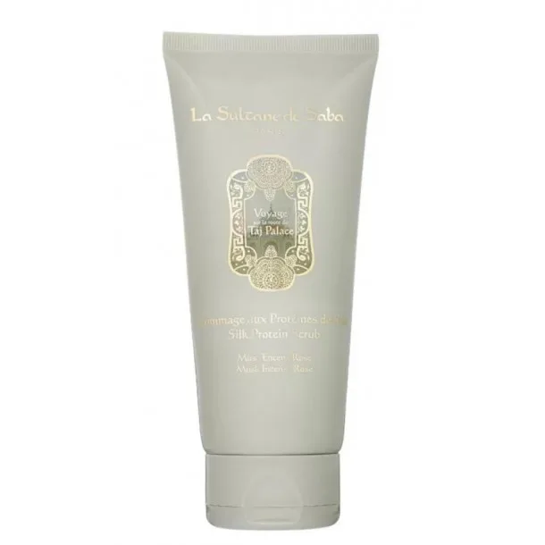 Скраб для тіла з протеїнами шовку LA SULTANE DE SABA Silk Protein Scrub Musk Incense Rose — обʼєм 200 мл