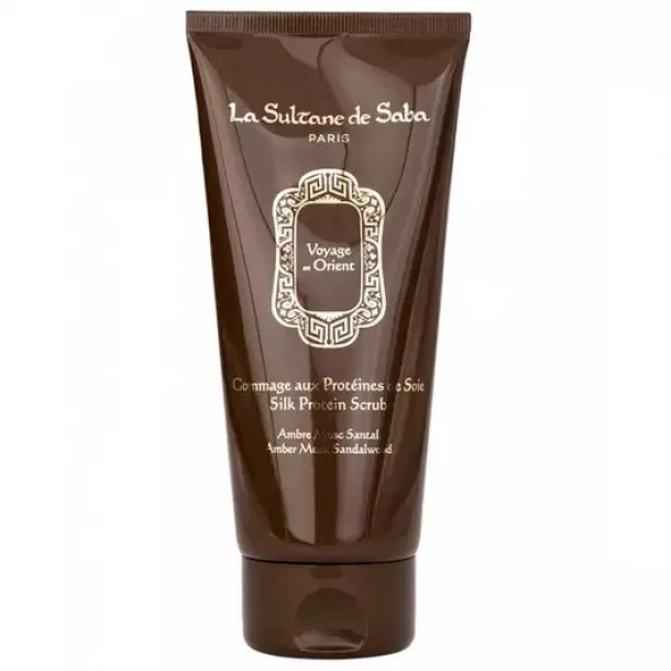 Скраб для тіла з протеїнами шовку La Sultane de Saba Silk Protein Scrub Amber Musk Sandalwood 200 мл