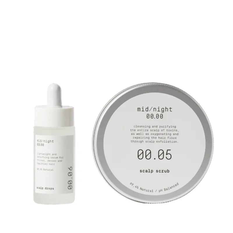Mid/night 00.00 Scalp Treatment Набір Скраб та Сироватка для шкіри голови 130 мл + 30 мл